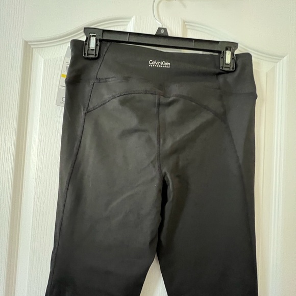 Calvin Klein Performance High Waist Slimming Compression Black/White Leggings M - Picture 5 of 9